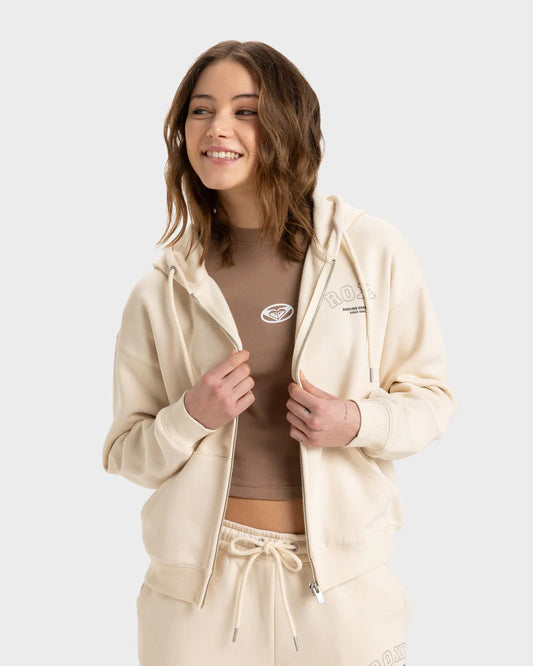 Roxy Perfect Place Zip Brushed - Parchment - Star Surf + Skate
