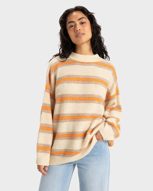 Roxy Little Dume Stripe - Parchment Lucie Stripe
