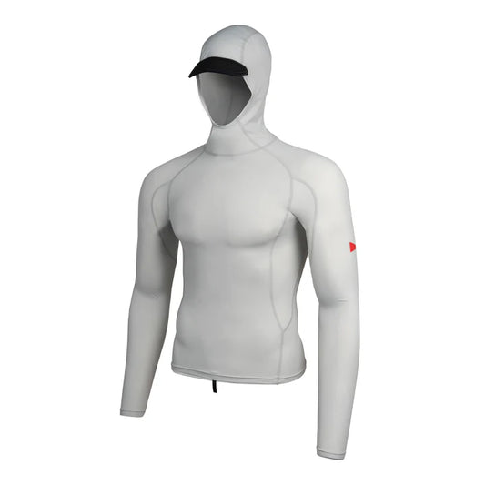 Florence Marine X LS Utility Pocket Hooded Rashguard - Silver - Star Surf + Skate