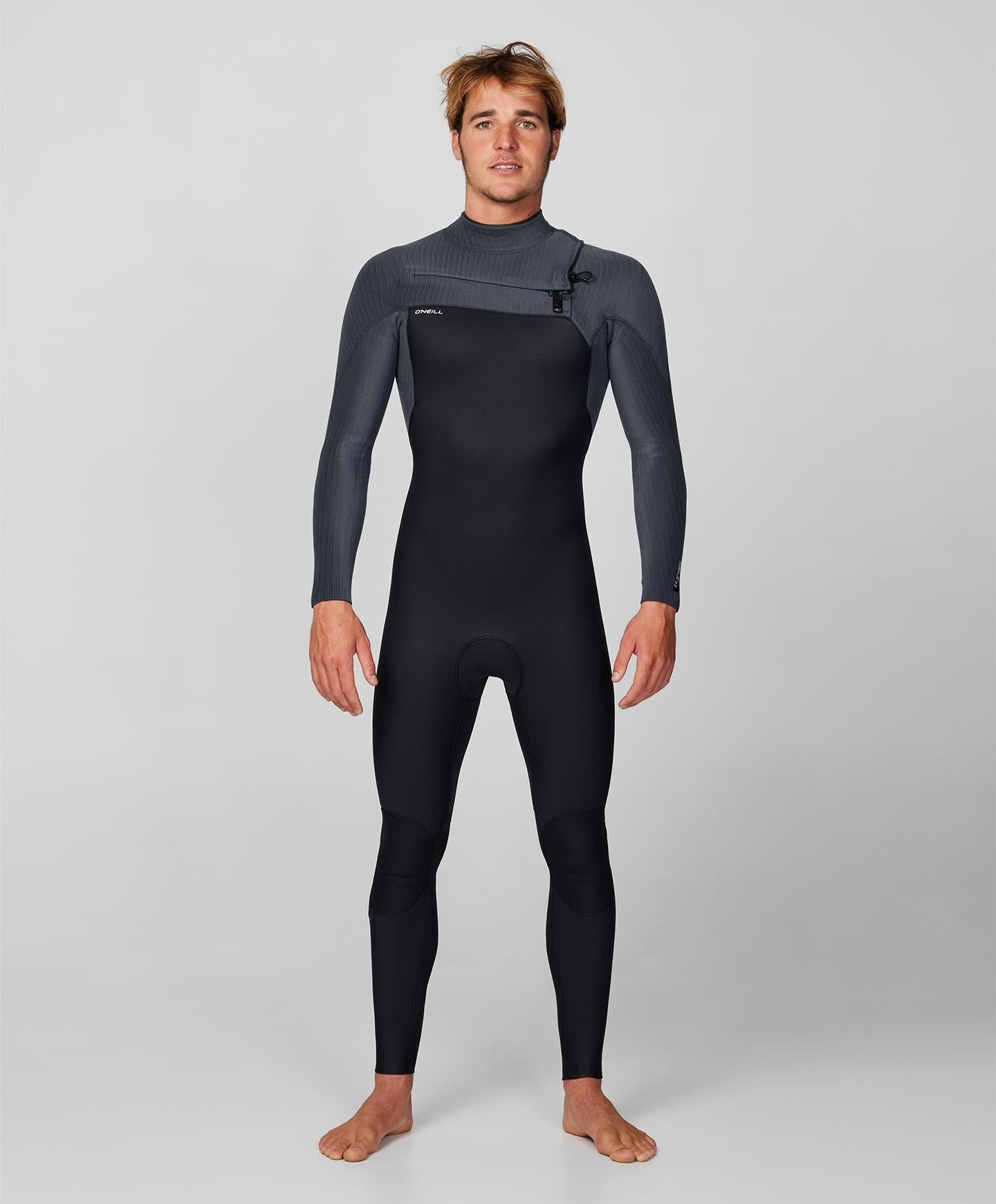 O'Neill Hyperfreak 3/2+mm Chest Zip Full Steamer - Black/Graphite - Star Surf + Skate
